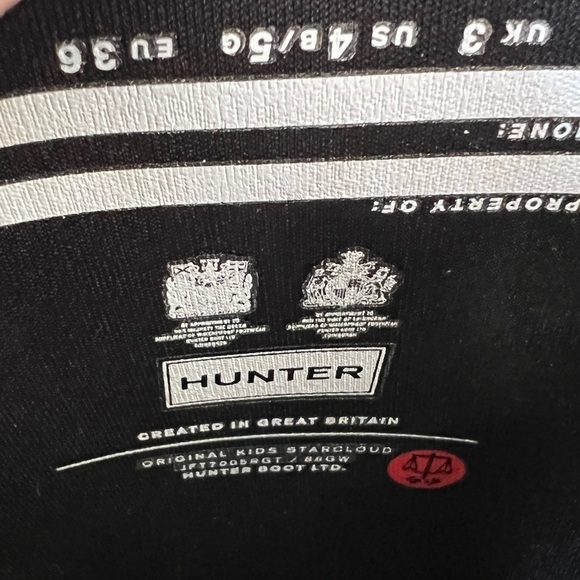 🌻NEW HUNTER Big Kids Original Giant Glitter Rain Boots Size 4 Boy / 5 Girl - Picture 13 of 14